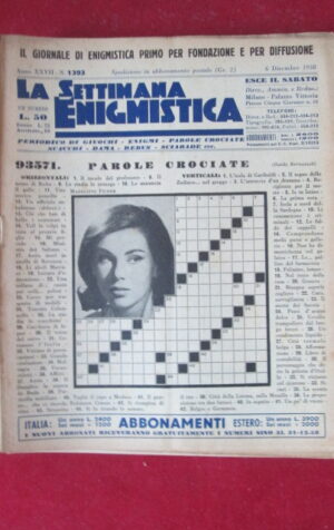 SETTIMANA ENIGMISTICA  1393 1958  [H063]1