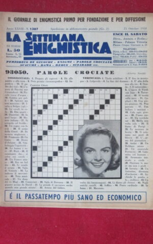 SETTIMANA ENIGMISTICA  1387 1958  [H063]1