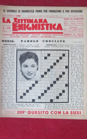 SETTIMANA ENIGMISTICA  1389 1958  [H063]1