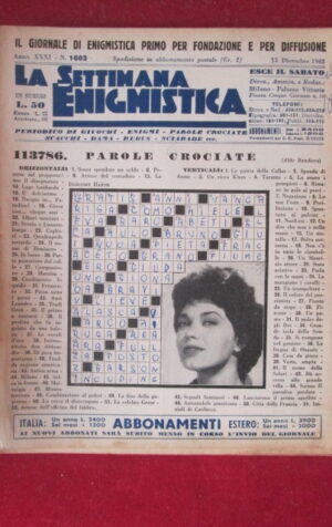 SETTIMANA ENIGMISTICA  1603 1962  [H064]1