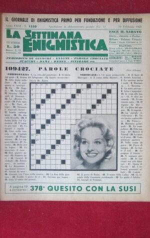SETTIMANA ENIGMISTICA  1559 1962  [H064]1