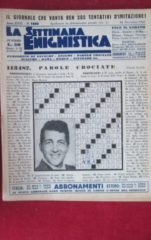 SETTIMANA ENIGMISTICA  1600 1962  [H064]1