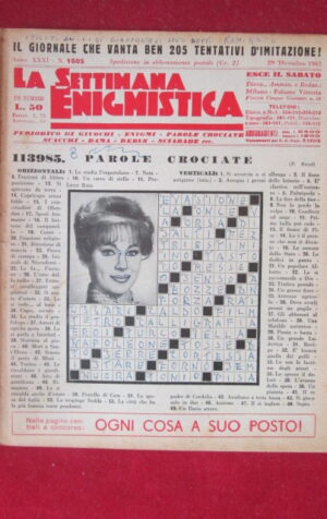 SETTIMANA ENIGMISTICA  1605 1962  [H064]1