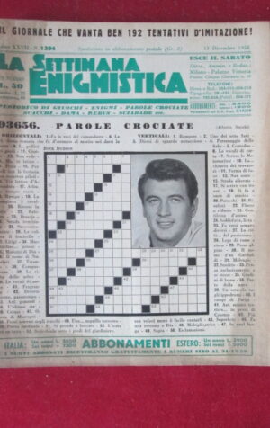 SETTIMANA ENIGMISTICA  1394 1958  [H064]1