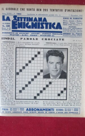 SETTIMANA ENIGMISTICA  1654 1963  [H064]1
