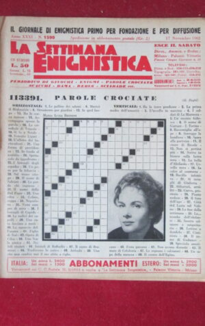 SETTIMANA ENIGMISTICA  1599 1962  [H064]1