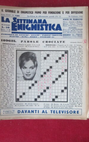 SETTIMANA ENIGMISTICA  1561 1962  [H064]1