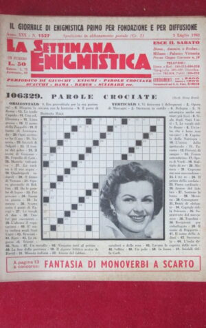 SETTIMANA ENIGMISTICA  1527 1961  [H064]1