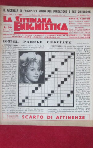 SETTIMANA ENIGMISTICA  1521 1961 MYLENE DEMONGEOT [H064]1