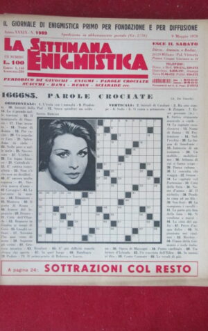 SETTIMANA ENIGMISTICA  1989 1970 SENTA BERGER [H064]2