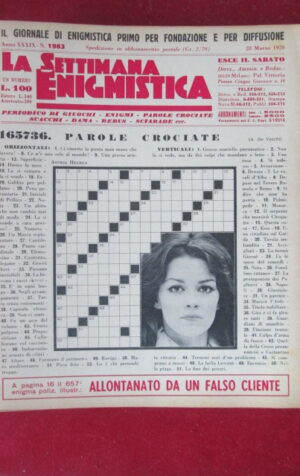 SETTIMANA ENIGMISTICA  1983 1970 ASTRID HEEREN [H064]2