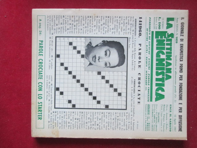 SETTIMANA ENIGMISTICA  1829 1967  [H057]1