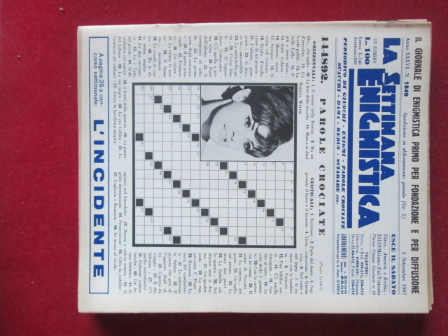 SETTIMANA ENIGMISTICA  1849 1967 RAQUEL WELCH [H057]1