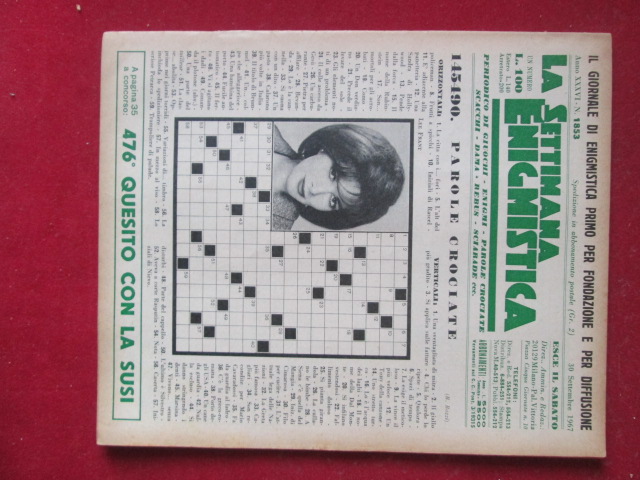 SETTIMANA ENIGMISTICA  1853 1967  [H057]1