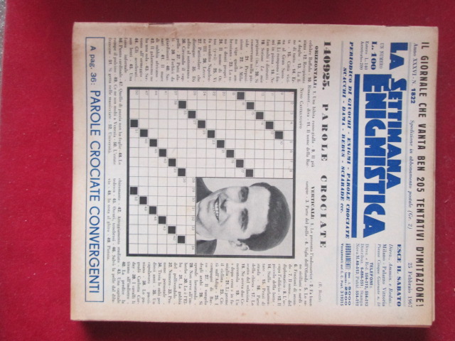 SETTIMANA ENIGMISTICA  1822 1967  [H057]1