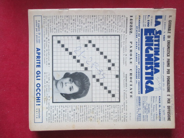 SETTIMANA ENIGMISTICA  1831 1967  [H057]2