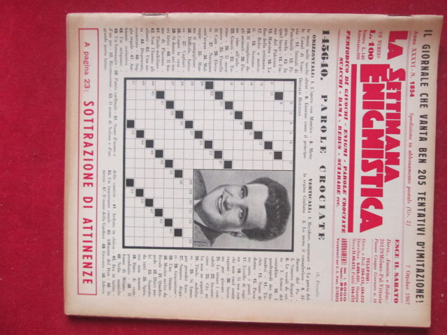 SETTIMANA ENIGMISTICA  1854 1967  [H057]1