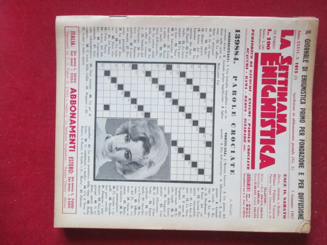 SETTIMANA ENIGMISTICA  1815 1967 MARGARET LEE [H057]2