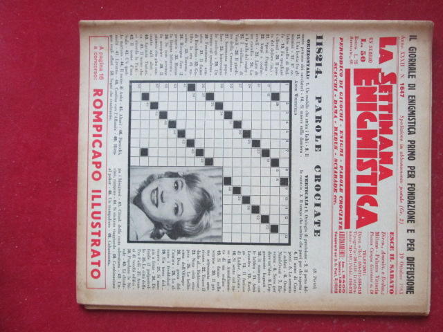 SETTIMANA ENIGMISTICA  1647 1963  [H057]1