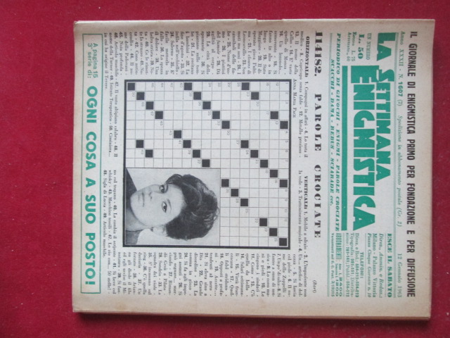 SETTIMANA ENIGMISTICA  1607 1963  [H057]1