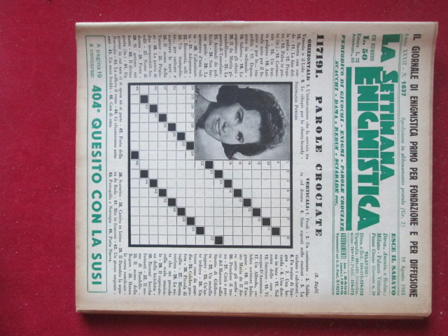 SETTIMANA ENIGMISTICA  1637 1963  [H057]1