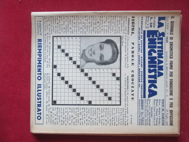 SETTIMANA ENIGMISTICA  1633 1963  [H057]1