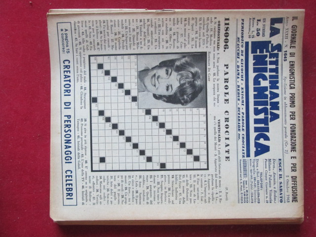 SETTIMANA ENIGMISTICA  1645 1963  [H057]1