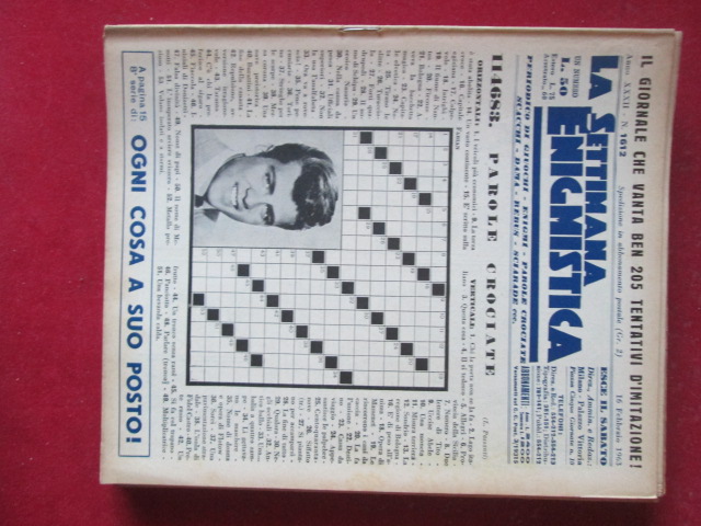 SETTIMANA ENIGMISTICA  1612 1963  [H057]1