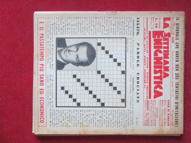 SETTIMANA ENIGMISTICA  1620 1963  [H057]1