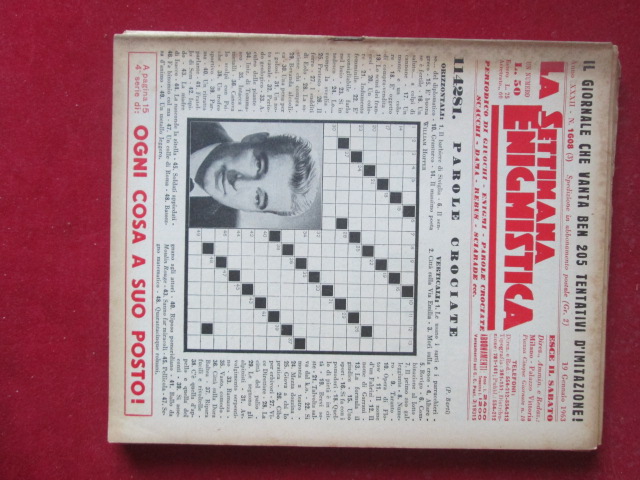 SETTIMANA ENIGMISTICA  1608 1963  [H057]1