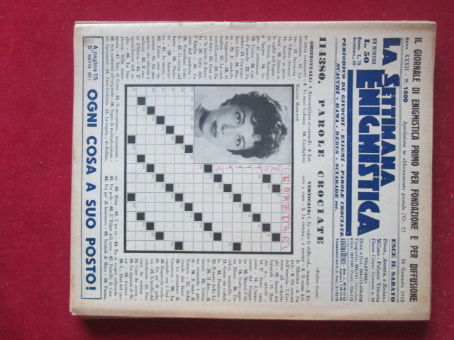 SETTIMANA ENIGMISTICA  1609 1963  [H057]1