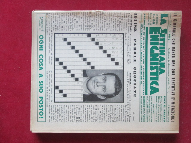 SETTIMANA ENIGMISTICA  1610 1963  [H057]1