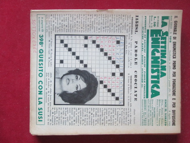 SETTIMANA ENIGMISTICA  1619 1963  [H057]1