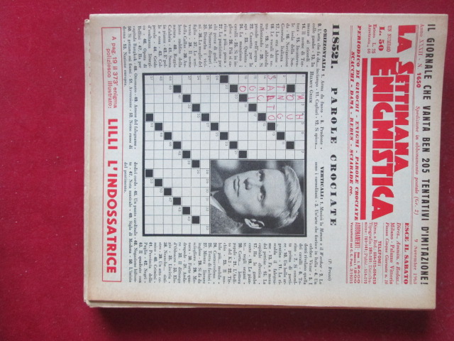SETTIMANA ENIGMISTICA  1650 1963  [H057]1