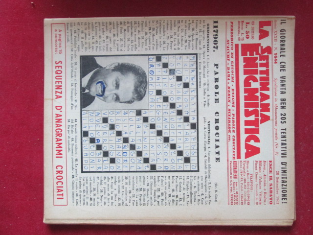 SETTIMANA ENIGMISTICA  1644 1963  [H057]1