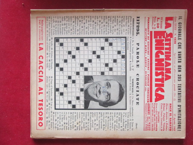 SETTIMANA ENIGMISTICA  1638 1963 SEAN CONNERY [H057]1