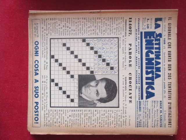 SETTIMANA ENIGMISTICA  1606 1963  [H057]1