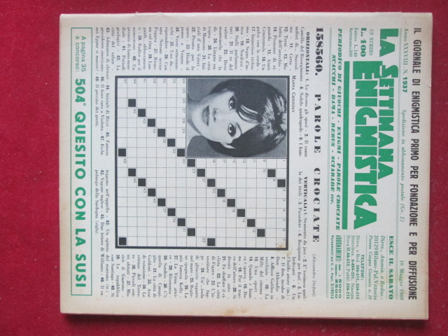 SETTIMANA ENIGMISTICA  1937 1969  [H057]1