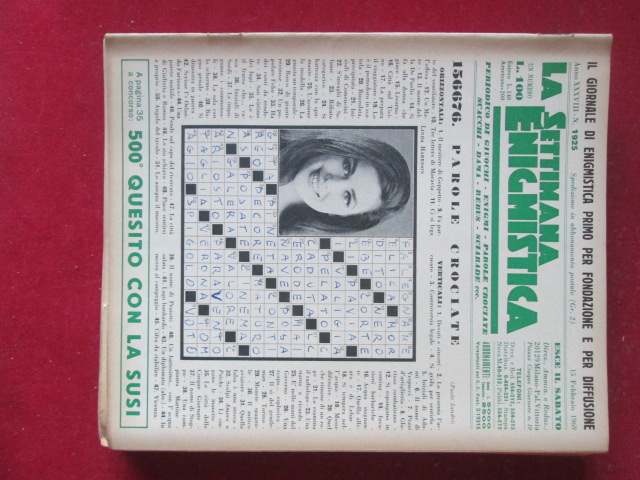 SETTIMANA ENIGMISTICA  1925 1969  [H057]1