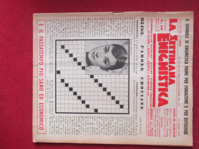 SETTIMANA ENIGMISTICA  1413 1959 AUDREY HEPBURN [H059]1