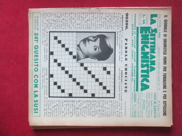 SETTIMANA ENIGMISTICA  1421 1959  [H059]1
