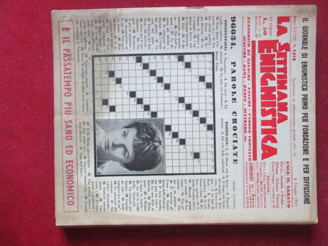 SETTIMANA ENIGMISTICA  1419 1959  [H059]1