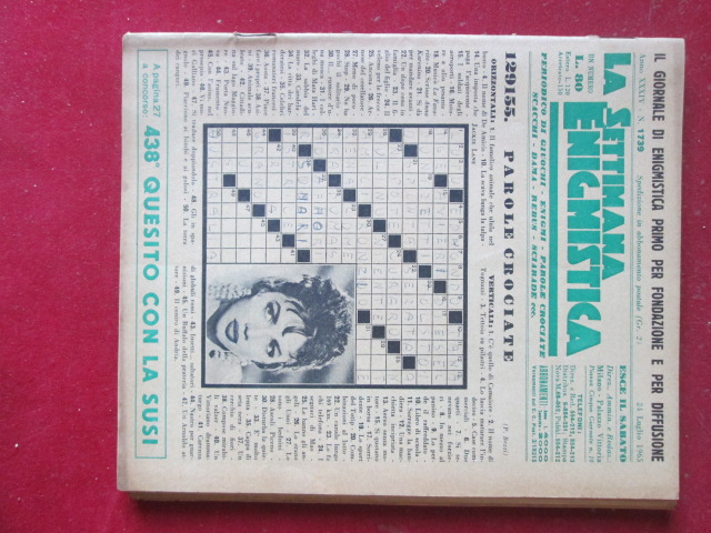 SETTIMANA ENIGMISTICA  1739 1965  [H059]1