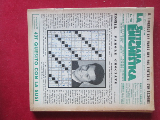SETTIMANA ENIGMISTICA  1718 1965  [H059]1