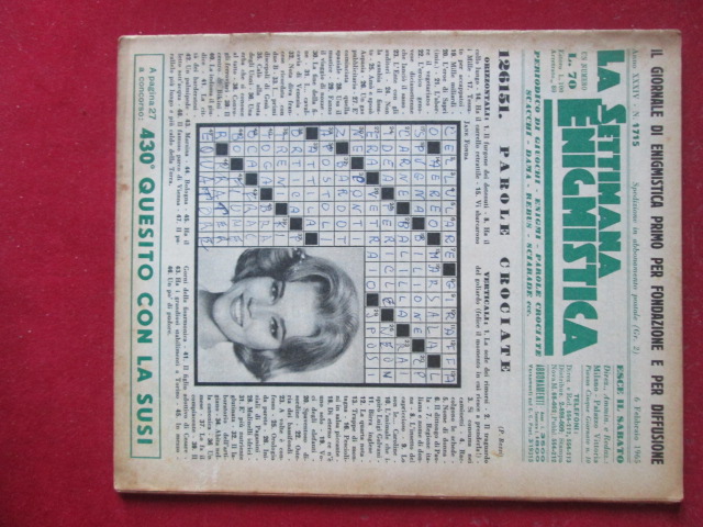 SETTIMANA ENIGMISTICA  1715 1965  [H059]1