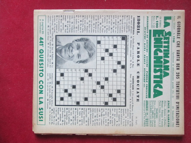 SETTIMANA ENIGMISTICA  1748 1965 RICHARD CHAMBERLAIN [H059]2
