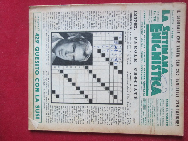 SETTIMANA ENIGMISTICA  1712 1965  [H059]1