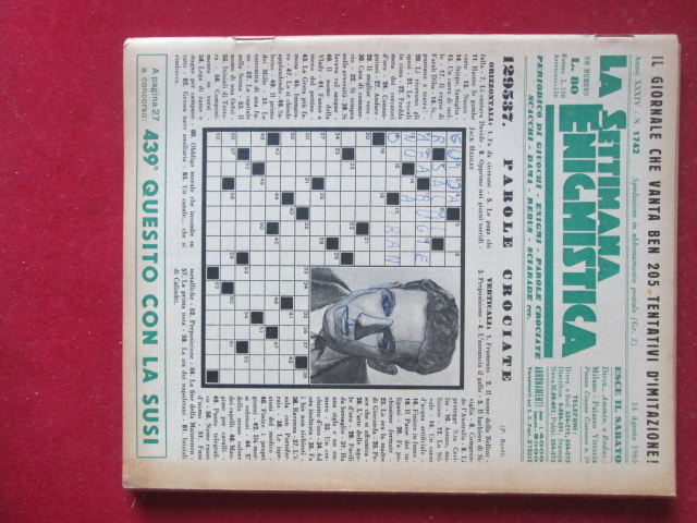 SETTIMANA ENIGMISTICA  1742 1965  [H059]1