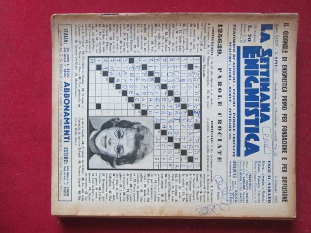 SETTIMANA ENIGMISTICA  1711 1965  [H059]1