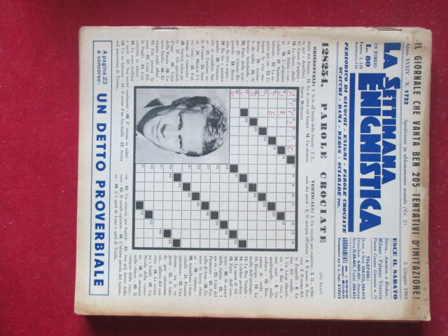SETTIMANA ENIGMISTICA  1732 1965 STEVE MCQUEEN [H059]1